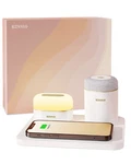 Ezvalo 3 In 1 Charger Station With Led Night Light, Portable Bluetooth White. Fixed Price $102.57.