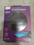 New Philips Fast Wireless Phone Charger Fabric Decor Surface 10-WATTS. Fixed Price $15.99.