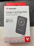 Verbatim Charge 'n' Go Magnetic Wireless Power Bank 10000 Mah Grey. Fixed Price $44.95.