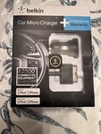 New Belkin F8Z446TTP Microcharge + Chargesync For Ipod & Iphone Box. Fixed Price $8.96.