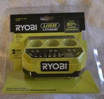 New Ryobi FVCH01 3-PORT Usb Lithium Charger Factory Sealed Package. Fixed Price $36.99.