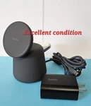Belkin Boostcharge Pro 2-IN-1 Wireless Charging Dock With Magsafe 15W Black. Fixed Price $50.00.