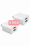 5 Pcs Usb Wall Charger Dual Port Cube Adapter Fast Charging Plug Block. Fixed Price $11.99.