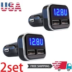 2SET For Jebsens 4.8A24W Dual Usb Car Charger Meter Battery Monitor With Led. Fixed Price $22.49.
