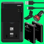 2X 1900MAH Extra Battery Car Charger Cable Bracket For Kyocera Duraxe Epic E4830. Fixed Price $52.48.