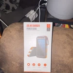 Solar Powerbank Led Dual Flashlight Compass Type-c Waterproof Outdoor Camping. Fixed Price $14.99.