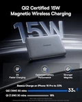 Baseus Picogo Magsafe Portable Charger 0.5" Ultra QI2 15W Wireless - Space Gray. Fixed Price $44.72.