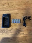 Energizer Nimh Battery Charger W/ Recharge Cell Batteries & Adaptor. Fixed Price $33.00.