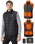 Heated Vest For Men With 16000MAH 7.4V Battery Pack X-large Black. Fixed Price $142.39.