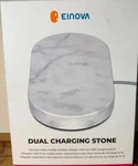 Einova 10W Qi Wireless Dual Charging Stone White Marble Phone Charger Magsafe. Fixed Price $44.99.
