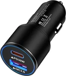 48W Usb Car Charger, All Metal 12V Outlet Pd & Qc 3.0 Fast Black. Fixed Price $11.94.
