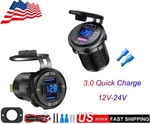 Car Charger With Digital Voltmeter & Dust Cover 12V/24V For Truck Rv Marine Boat. Fixed Price $13.69.