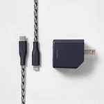 6' Usb-c To Iphone 25W Power Delivery Home Charging Kit Heyday Dusk Blue. Fixed Price $10.95.