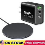 40W Fast Wireless Charger Charging Pad For Samsung Galaxy S25 Ultra S24 S23 S22+. Fixed Price $18.99.