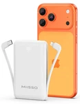 Miisso 10000MAH Mini Portable Charger With Built Cable, Pocket Size Power Ban. Fixed Price $52.24.