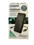 Nizoni 10000 Mah Powerbank With Digital Display Color Black. Fixed Price $19.99.