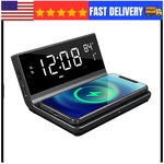 Supersonic SC-6025QI Dual Alarm Clock With Wireless Charger, Smart Nightstand. Fixed Price $29.99.