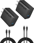 Anker Iphone 16 Charger 20W C&usb-a Wall W/ 5FT Charging CABLE,2PACK. Fixed Price $16.99.