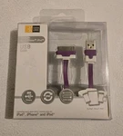 Case Logic Iphone, Ipad, Ipod Touch & Nano Travel Charger Cable - Purple. Fixed Price $8.50.