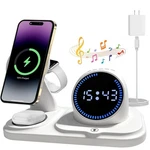 6 1 Wireless Charging Station With Speaker Fuction, White. Fixed Price $70.76.