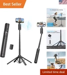 67'' Smart Tripod With 360 Rotation & Bluetooth Remote Effortless Vlogging. Fixed Price $86.99.