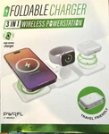 Pwrfl By Vivitar 3 In 1 Wireless Powerstation Foldable Travel Charger - New. Fixed Price $11.99.