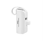 Travel Smart Phone Stand 5000MAH Power Bank: Built-in Cable, Charges 2 Devi. Fixed Price $20.00.