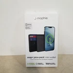 Mophie Snap+ Juice Pack Mini Wallet Portable Charger & Card Holder Black. Fixed Price $29.68.