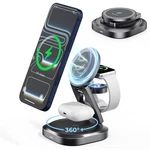 Havit Magsafe 3 1 Wireless Charging Station, Foldable Travel Charger Black. Fixed Price $59.70.