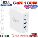 4-PORT Fast Wall Gan Charger Block For Macbook Pro Iphone Ipad Samsung Galaxy. Fixed Price $18.99.