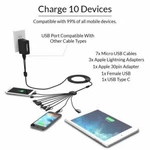 Chargetech Universal Phone Charger Squid 10-IN-1 Charging Station V10. Fixed Price $29.99.