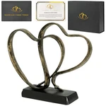 Anniversary Wedding Gifts For Couple - Two Hearts And Cross Iron Sculpture, 1.... Fixed Price $72.92.