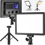 9" Video Panel, Dimmable Dslr Camera Soft Lighting With Mini Desk Trip. Fixed Price $74.99.