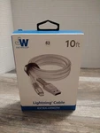 Just Wireless 10 Ft. Durable Braided Usb-a 8-PIN Connector Extra Length New. Fixed Price $9.99.