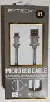 Bytech Micro Usb Cable 6FT Chrome Braided Series New. Fixed Price $9.99.