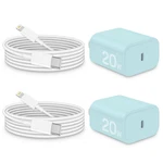 Cxx Charger For Iphone 20W Fast Charging Mfi Certified, 2-PACK 6FT, Blue. Fixed Price $15.87.