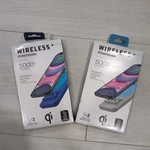 Qi Wireless Powerbank 5000MAH Pair Blue Gray Suction Cups Charging Cable. Fixed Price $14.94.