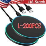 Wireless Fast Charger Charging Pad Dock Samsung Iphone Android Cell Lot. Fixed Price $214.88.
