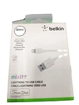 4FT Lightening Charging Cable /charge & Sync - White Belkin. Fixed Price $13.00.