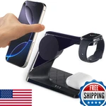 3 1 Charging Station For Apple Devices, Mag-safe Charger Stand, Wireless. Fixed Price $49.70.