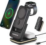 Superv 4 1 Wireless Charging Station: 5000MAH Removable Power Bank Foldable. Fixed Price $53.79.