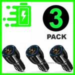 3 Pack 2 Usb Port Fast Car Charger Adapter For Iphone Samsung Android Mobile. Fixed Price $11.66.