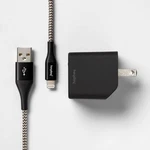 2-PORT Wall Charger 15W USB-C/5W Usb-a 6' Iphone To Cord-heyday Black/gold. Fixed Price $10.95.