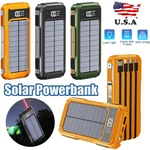 2025 Super 20000000MAH Usb Portable Charger Solar Power Bank For Cell Phone. Fixed Price $14.99.