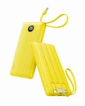 Vrurc Portable Charger With Built-in Cables, 10000MAH Led Display Usb Yellow. Fixed Price $46.87.