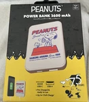 New, Peanuts Snoopy 3600 Mah Portable External Backup Battery Power Bank Charger. Fixed Price $13.99.