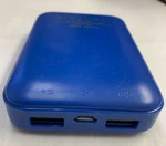 Powerbank B12: Usb Ports, Charging Port, Battery 3.7V/6000MAH/22.2WH - Blue. Fixed Price $6.24.