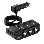 3 Socket Cigarette Lighter Splitter USB+2 Type Port Quick Car Black. Fixed Price $23.39.