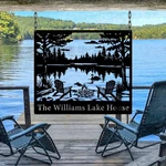 Custom Lake Metal Wall Art, Farmhouse Gift, Mountain Sign, Fami. Fixed Price $27.90.