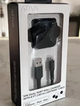 Ativa 12W Dual Port Wall Charger Black W/ 6 Ft Tangle-resistant Cable. Fixed Price $12.25.